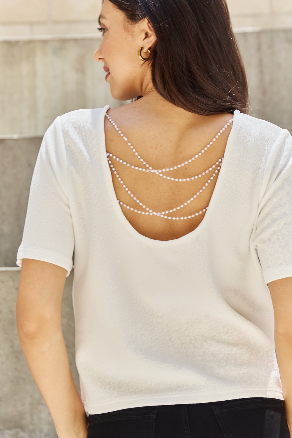 And The Why Pearl Open Back Shirt