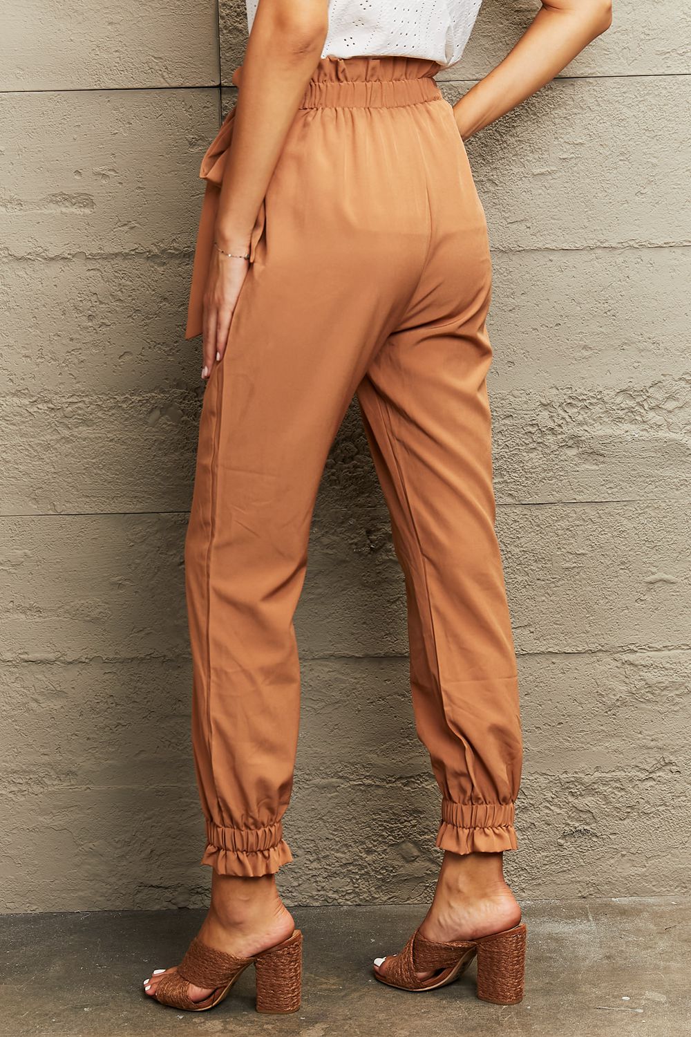 Pants - Tie Waist Cropped Pants