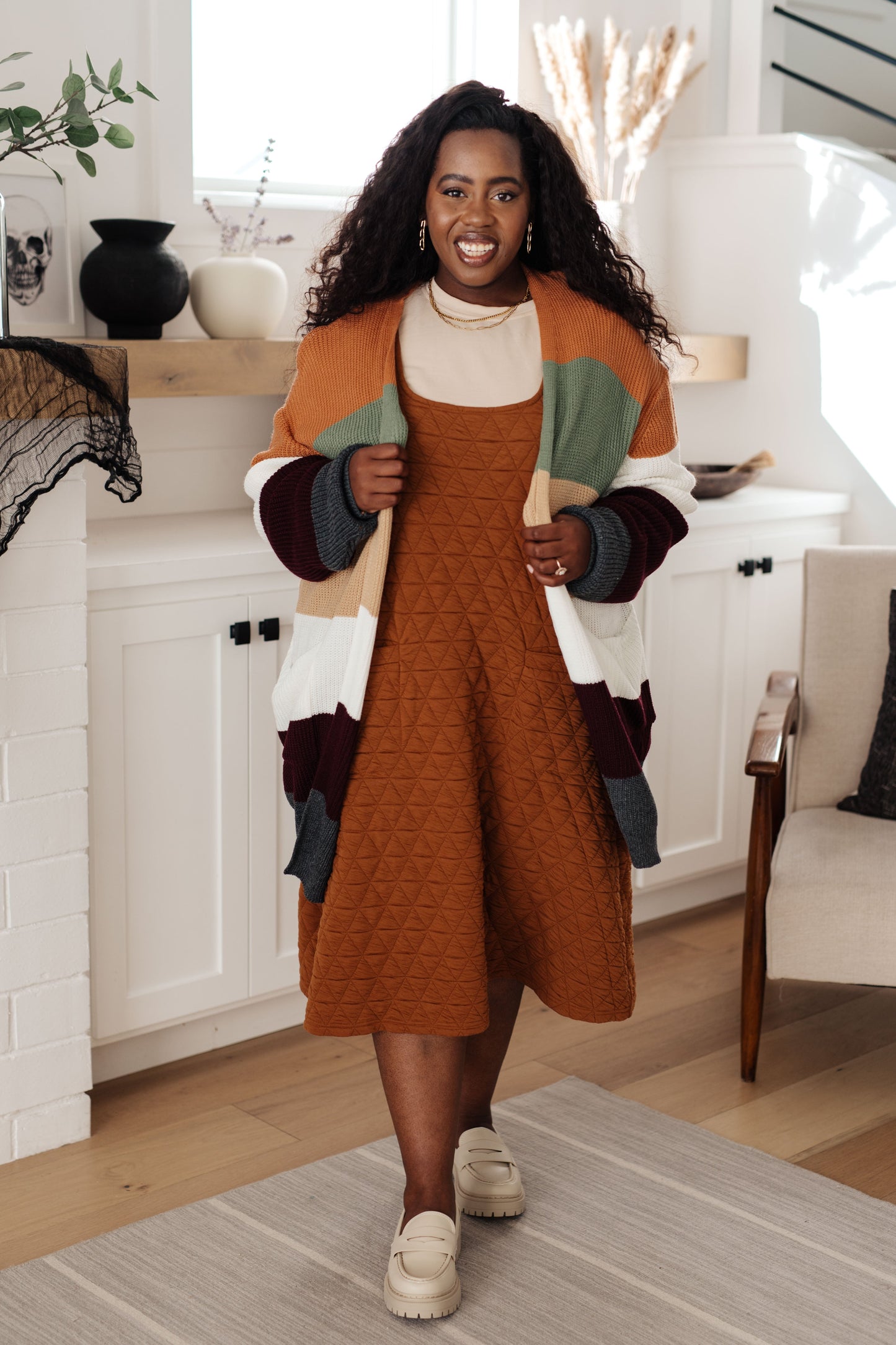 "Polagram" - Quilted Midi Dress