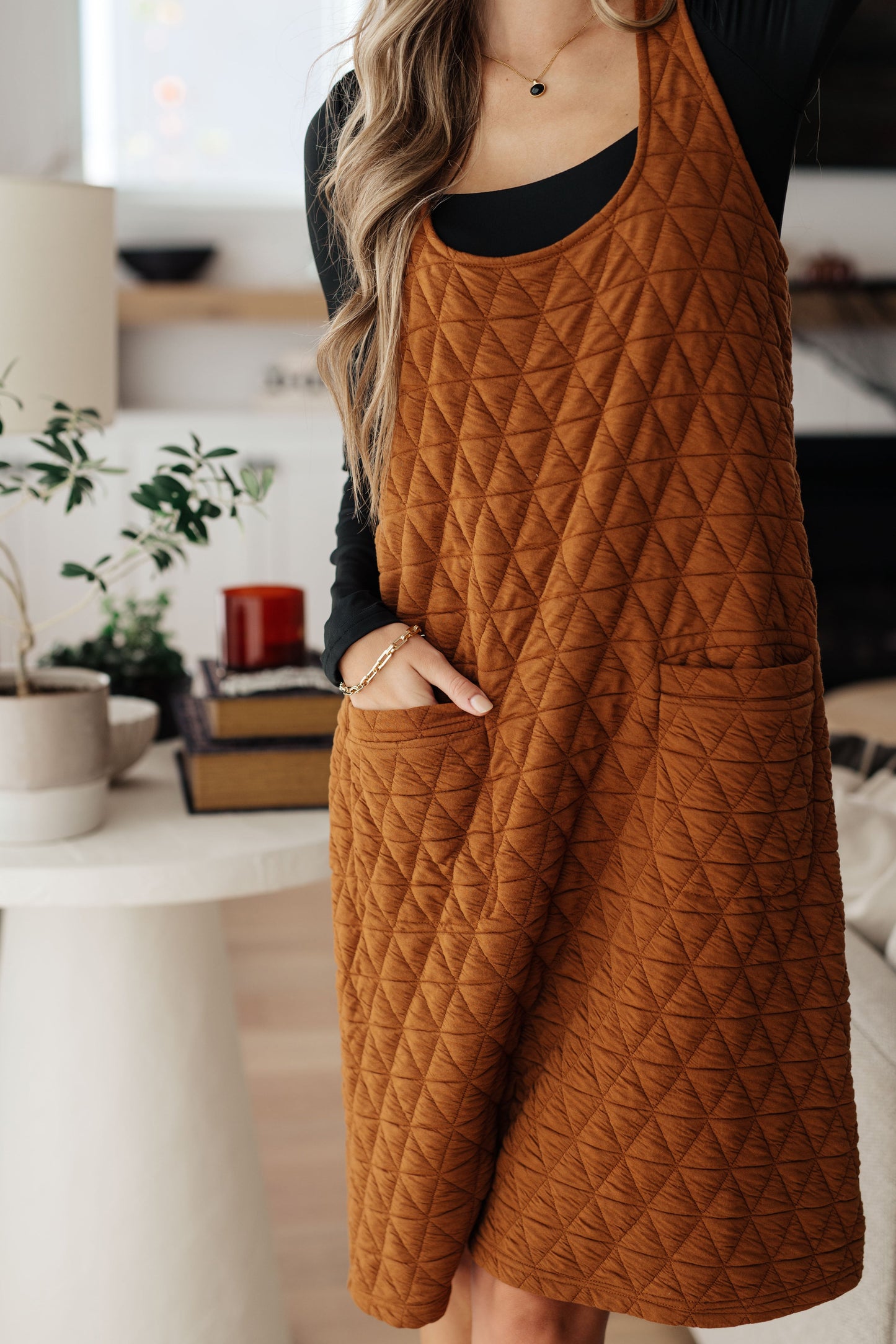"Polagram" - Quilted Midi Dress
