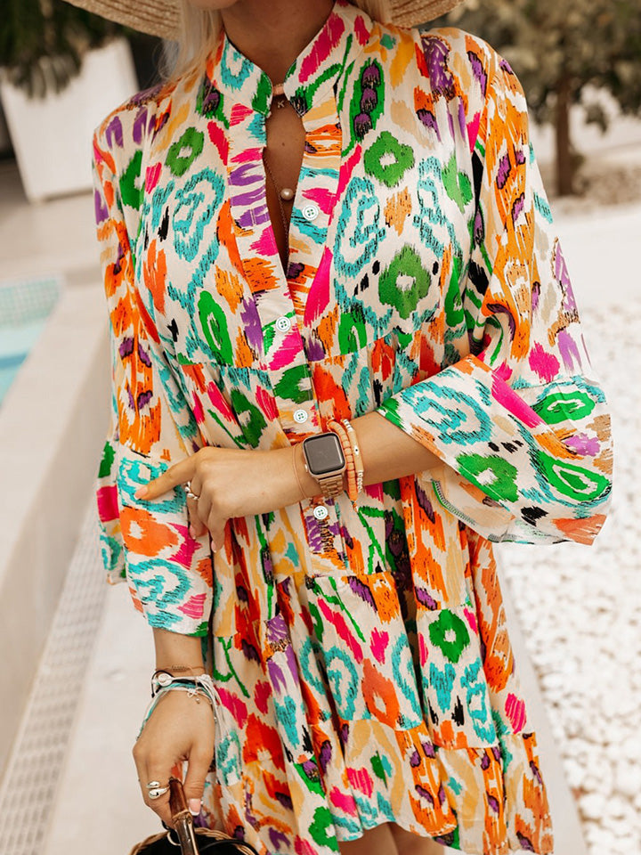 Dress - Printed Long Sleeve
