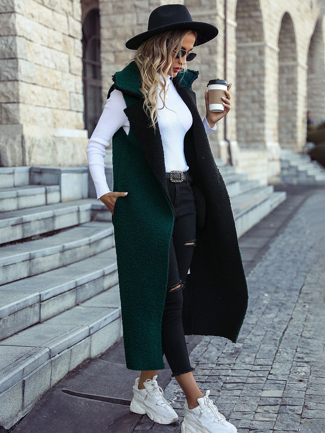 Vest - Lapel Collar Sleeveless Coat