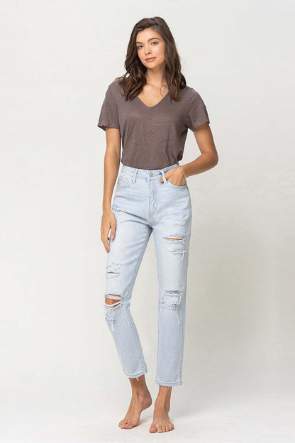 Vervet High Rise Crop Straight Jeans