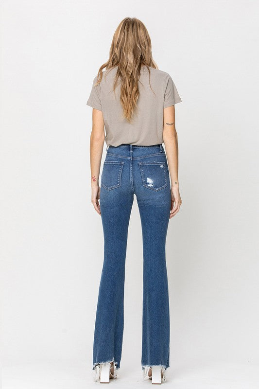 Flying Monkey High Rise Raw Hem Flares