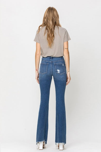 Flying Monkey High Rise Raw Hem Flares