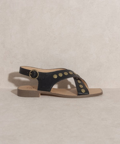 Sandals - "OASIS SOCIETY" Studded Cross Band