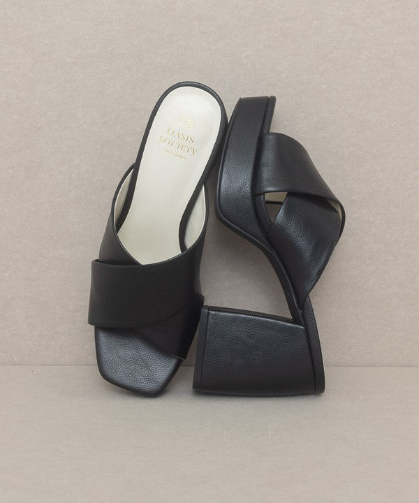 Heels - "OASIS SOCIETY" Chunky Platform Mule