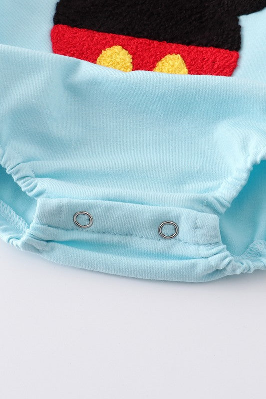 Blue french knot charactor boy bubble