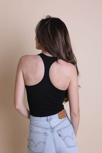 Leto Accessories - High Neck Racerback Brami Top