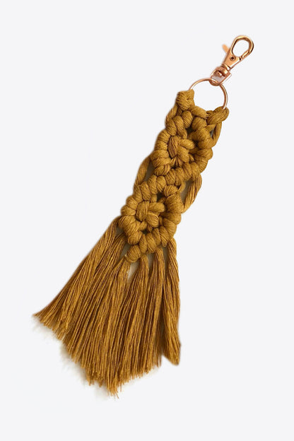 4-Pack Macrame Fringe Keychain