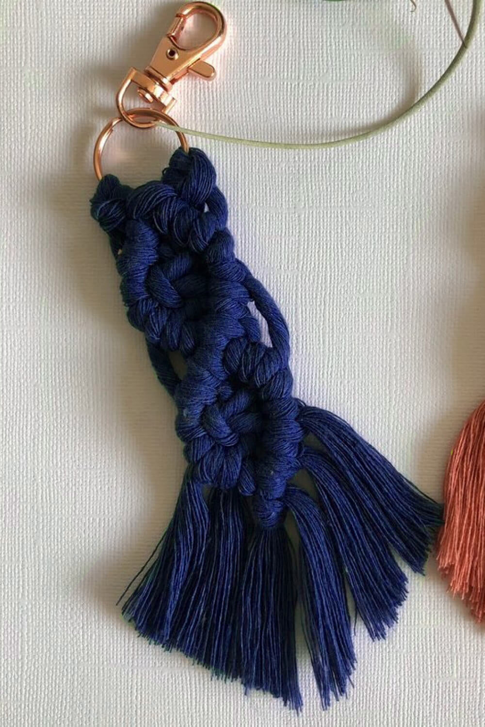 4-Pack Macrame Fringe Keychain