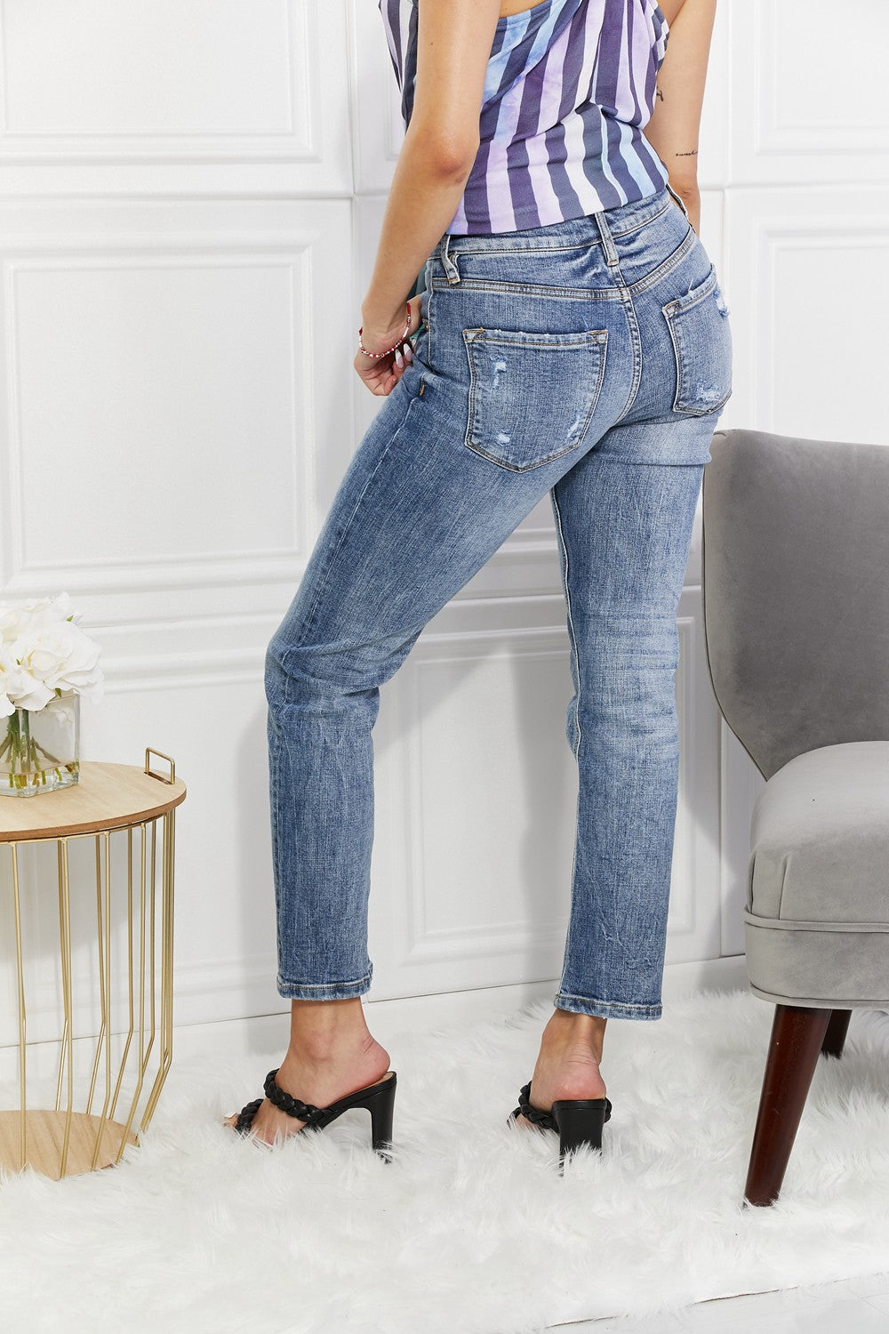 Kancan Full High Rise Slim Straight Jeans