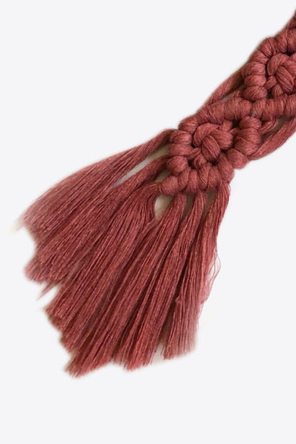 4-Pack Macrame Fringe Keychain