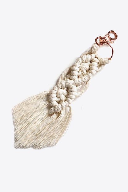 4-Pack Macrame Fringe Keychain