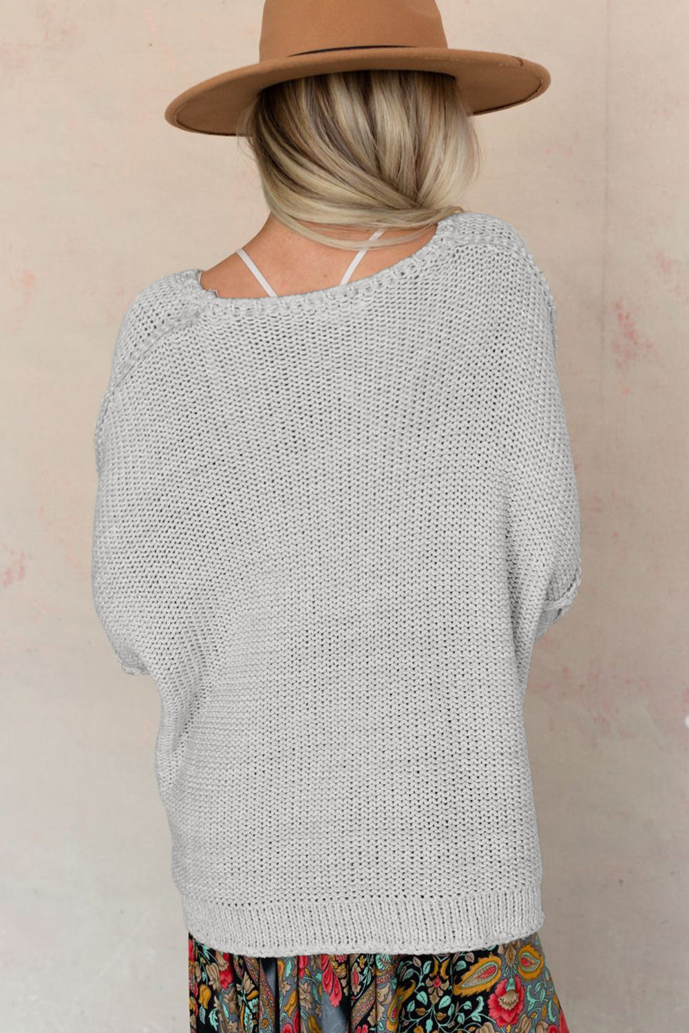 Sweater - Round Neck Dropped Shoulder