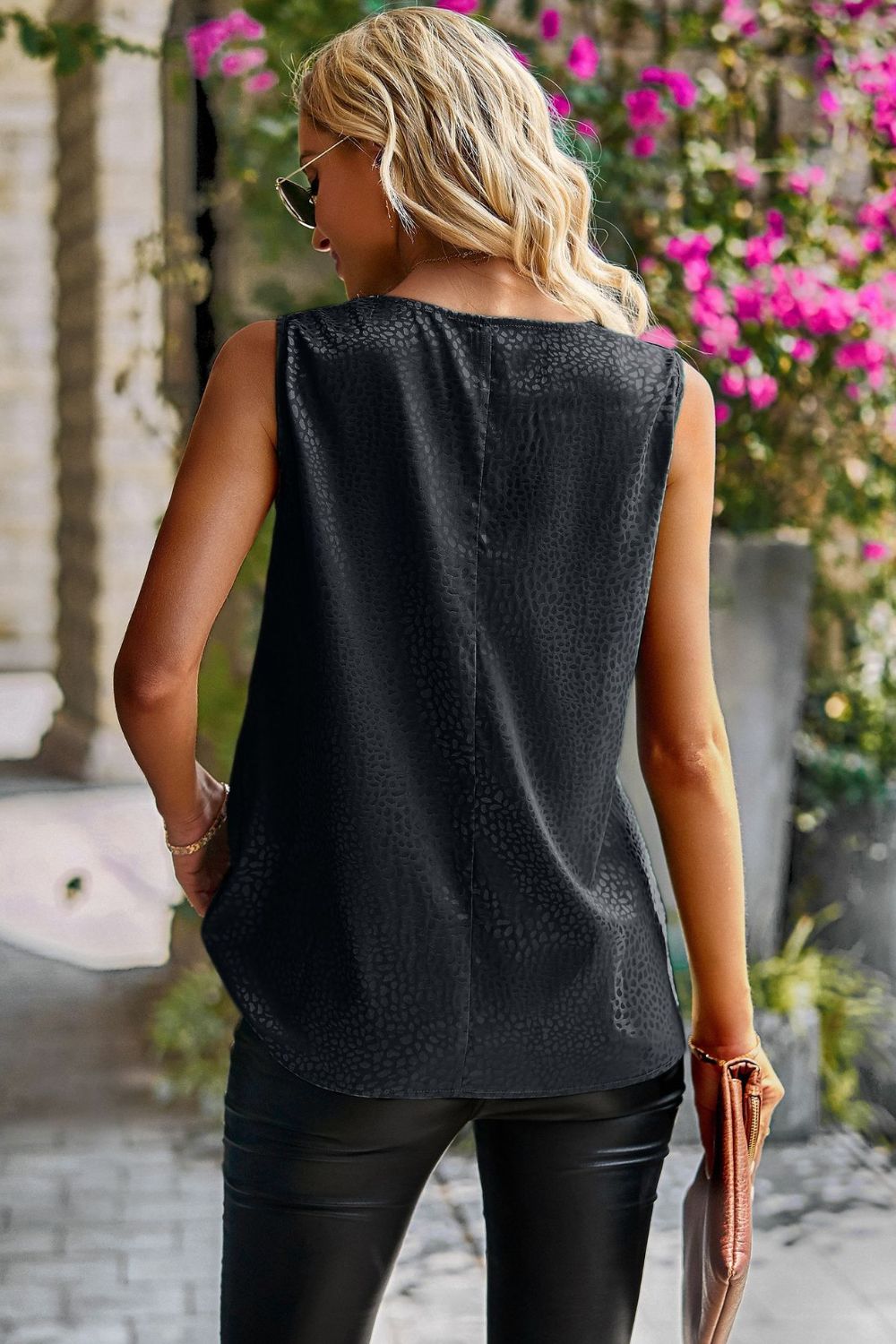 Top - Printed Cowl Neck