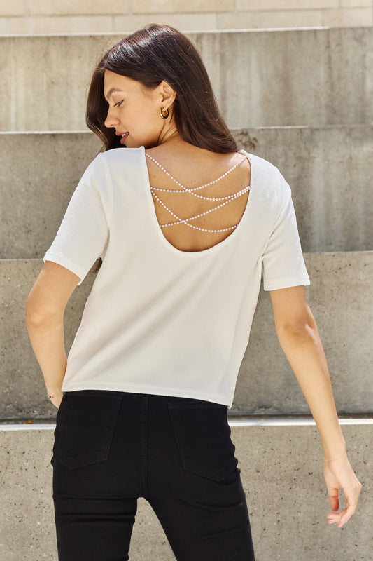 And The Why Pearl Open Back Shirt