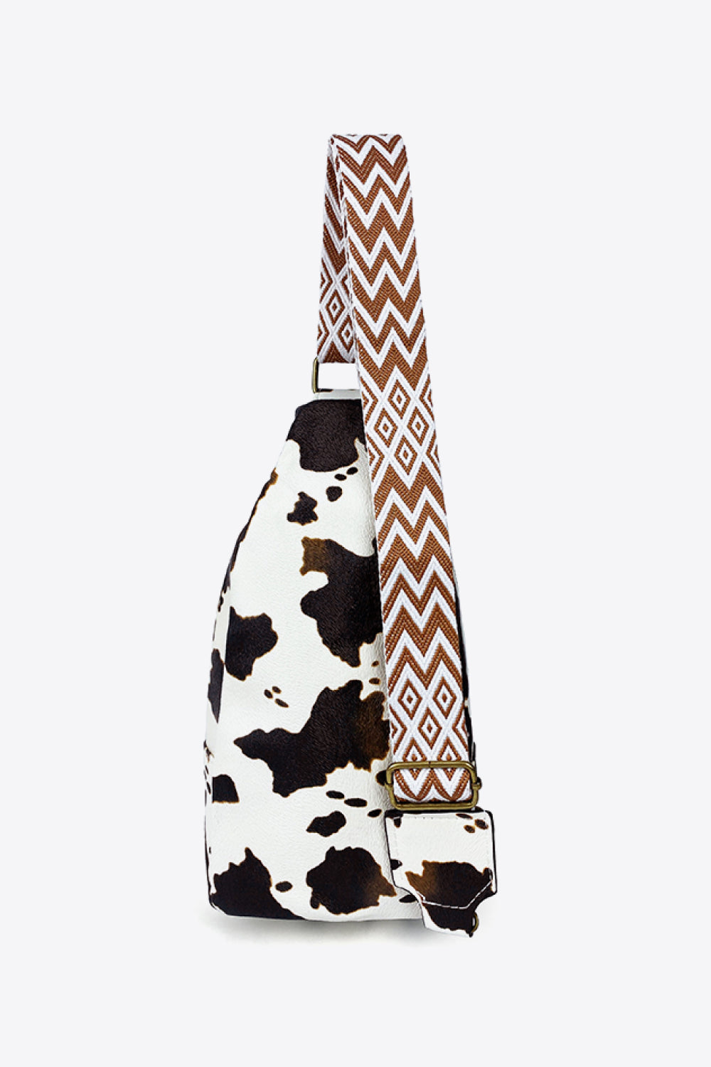 Printed Leather Sling Bag with Guitar Strap