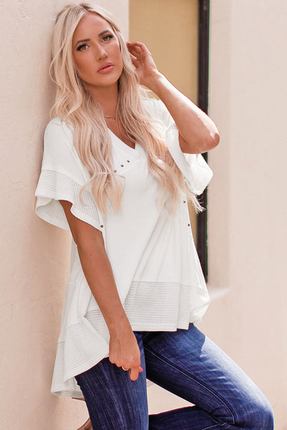 Top - Flutter Sleeve High-Low