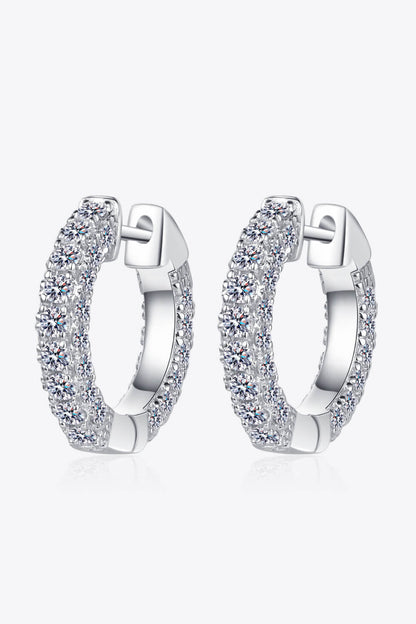 Moissanite Huggie Earrings