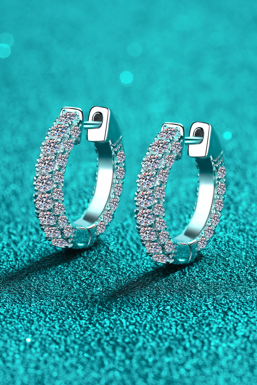 Moissanite Huggie Earrings