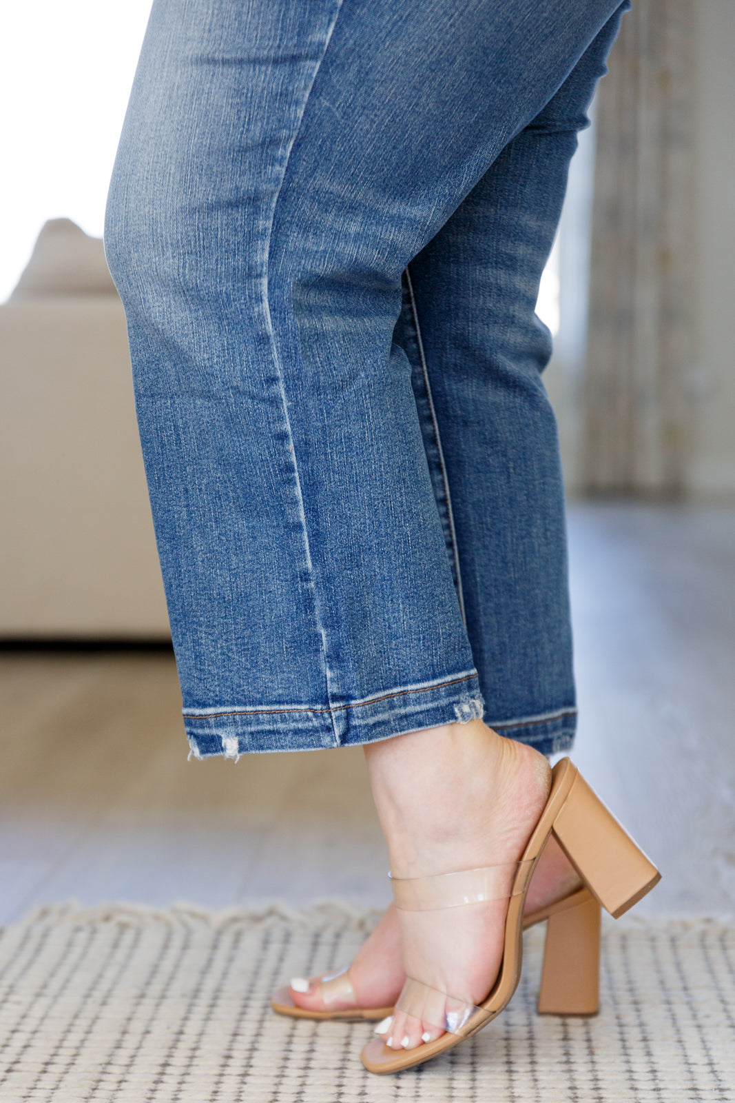 Jeans - "Judy Blue" Vintage Wash Wide Leg Crop