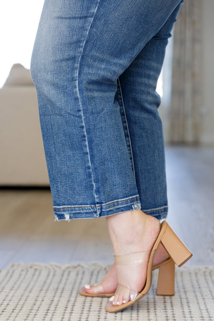 Jeans - "Judy Blue" Vintage Wash Wide Leg Crop