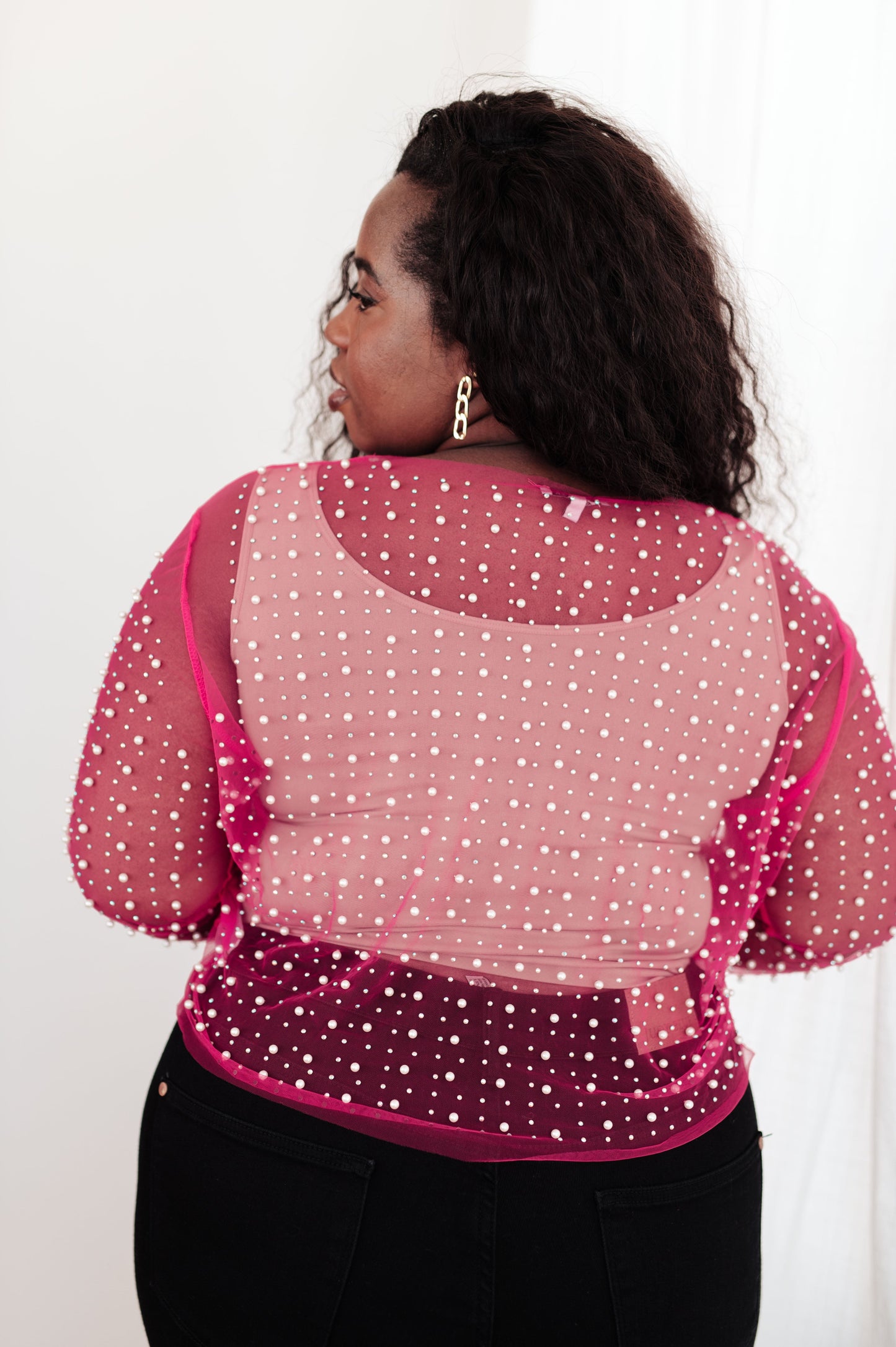 White Birch - Pearl Diver Layering Top in Pink