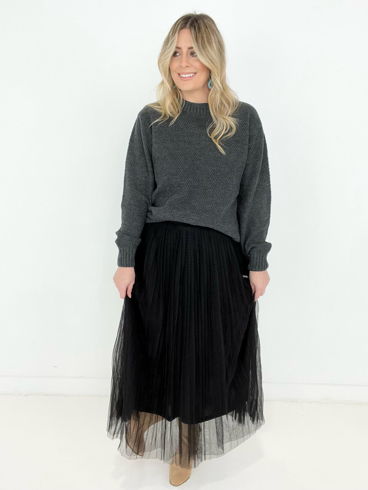 Skirt - "Zenana" Pleated Maxi