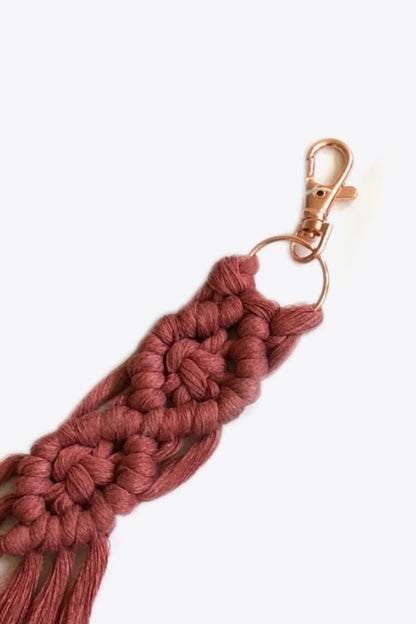 4-Pack Macrame Fringe Keychain