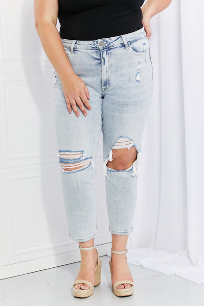 Vervet  Distressed Cropped Jeans