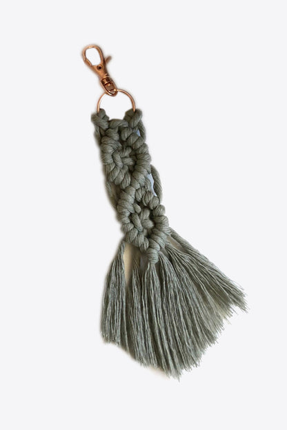 4-Pack Macrame Fringe Keychain