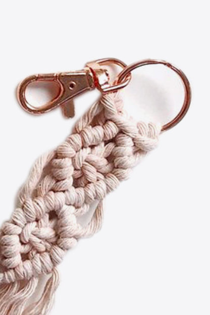 4-Pack Macrame Fringe Keychain