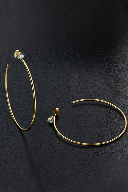 Moissanite Hoop Earrings