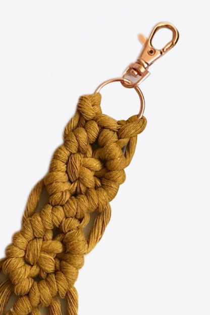 4-Pack Macrame Fringe Keychain