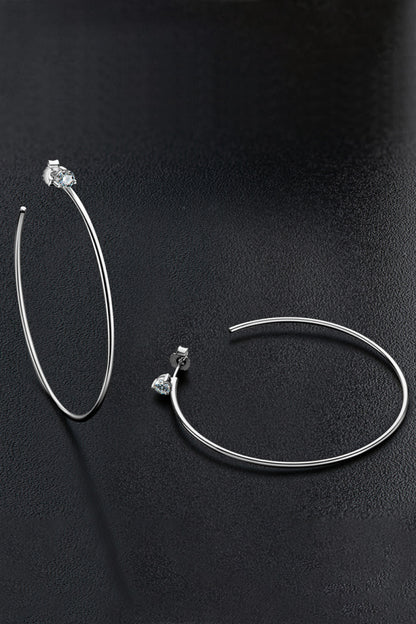 Moissanite Hoop Earrings